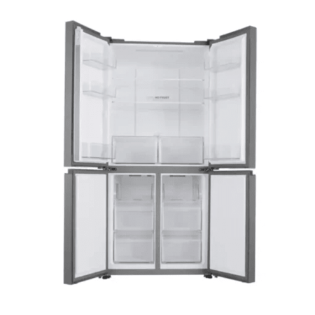 ثلاجة دولابي هاير سعة الثلاجة 10.8 قدم سعة المجمد 7.7 قدم سلفر