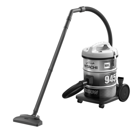 مكنسة برميل هيتاشي 18 لتر 2000واط (فضي)