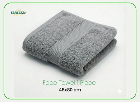طقم من قطعتين من مناشف الوجه الفاخرة -100% قطن 650 غرام/متر مربع | 45 × 80 سم