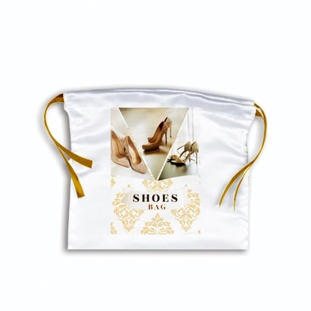 كيس ستان لحفظ الأحذية بتصميم مطبوع مقاومة للغبار