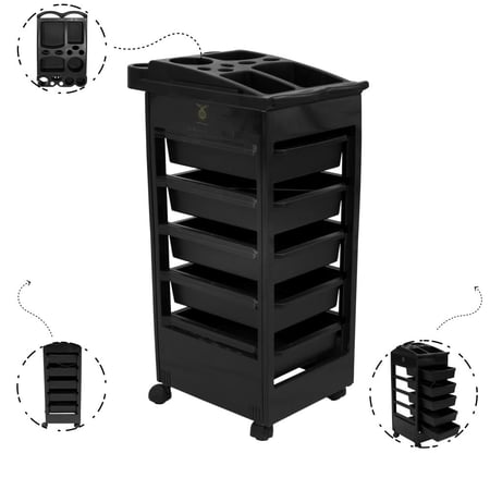 عربية (ترولي) لتخزين أدوات المشغل 5 أدراج من بلاك A3010