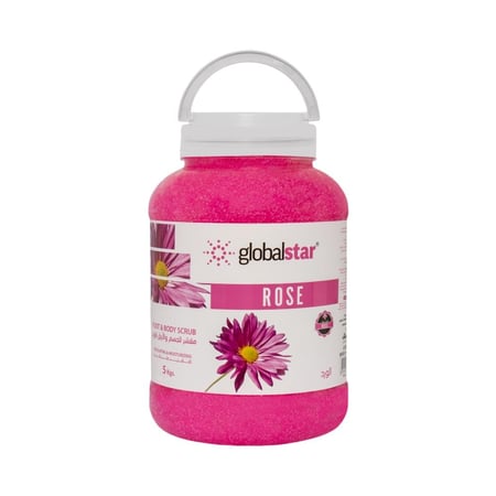 جلوبال ستار صنفرة للجسم والأرجل بالورد 5 كيلو
