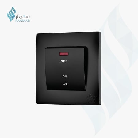 مفتاح مكيف أسود بيانو 7x7