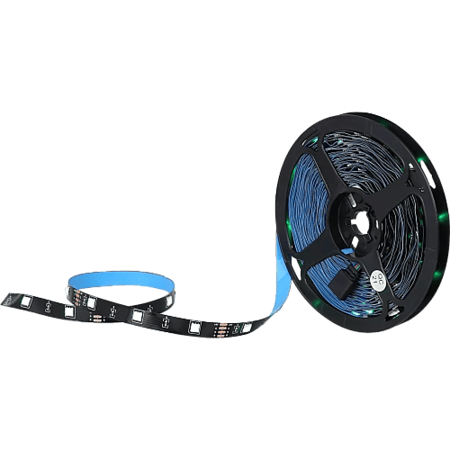 شريط لي لاصق همر لون الانارة ملون RGB طول 5 متر 5 فولت يعمل عبر منفذ USB مع تحكم بالجوال عن بعد بلوتوث