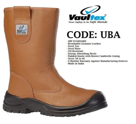 بوت لحام / أحذية السلامة للعمال - معيار Vaultex Safety Welding Rigger Boots - SBP Standard Black