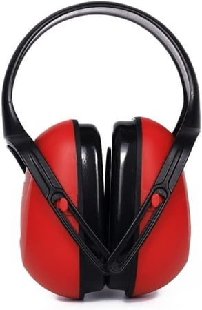 سماعات / سدادات الأذن Vaultex (SNR - 29 dB) سماعات رأس احترافية للحماية من الضوضاء - سدادات الأذن، واقيات الأذن، رياضات الرماية، حماية الصوت، واقيات الأذن، موقع البناء، أسود، أحمر | المعيار: EN 352-1:2002 (CE 2777)