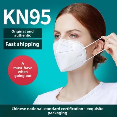 كمامة | قناع الوجه الواقي Vaultex® KN95 – معتمد وفق المعيار GB2626-2019 - بوكس 20 قطعة