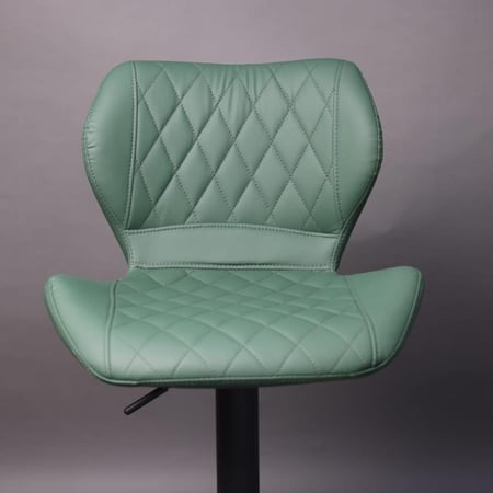 كرسي بار جلد اخضر غامق وقاعدة هيدروليك اسود CQ-8699A-P-GREEN