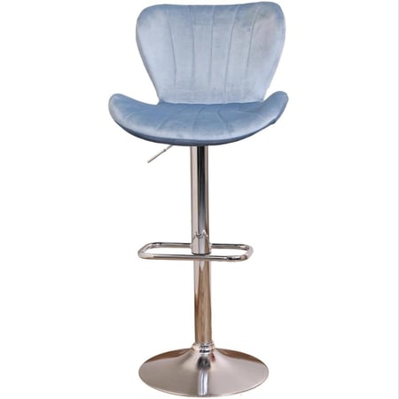 كرسي بار قماش مخملي ازرق فاتح HC-33LIGHTBLUE