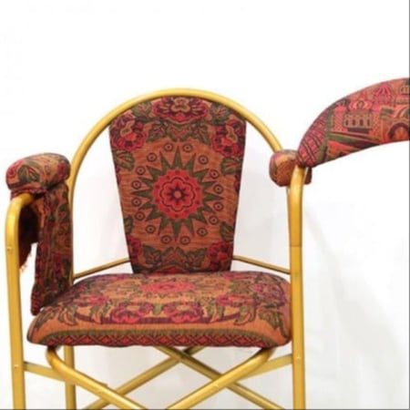 كرسي الصلاة من القماش الفاخر الاحمر قابل للطي خاص لكبار السن وذوي الاحتياجات الخاصة LD-516RED