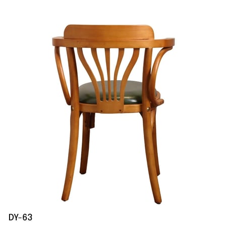 كرسي طعام خشب مع مقعد جلد اخضر DY-0063