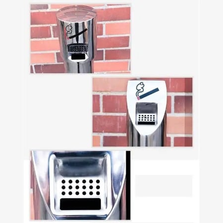 طفاية سجائر ستاند ستيل فضي  GWD1548