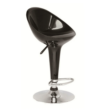 كرسي بار فايبر اسود B02