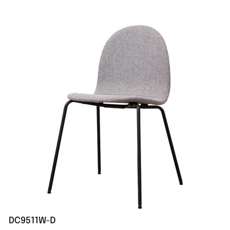 كرسي طعام وكافية حديد مع مقعد قماش رصاصي  DC9511-3-GRAY