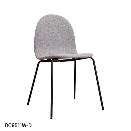 كرسي طعام وكافية حديد مع مقعد قماش رصاصي  DC9511-3-GRAY