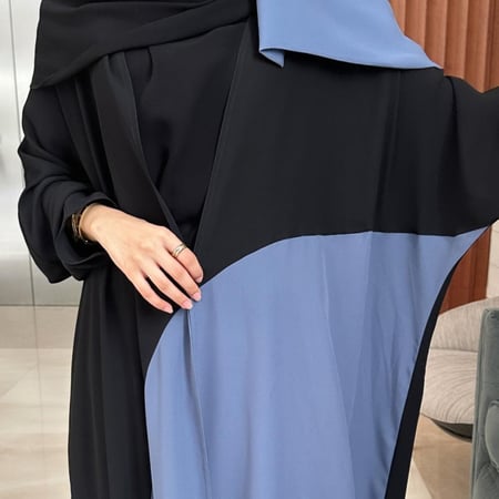 Blue wavy Crepe