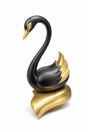 تحفة ديكور بشكل بجعة فاخرة – لمسة أناقة راقية بلمسات ذهبية