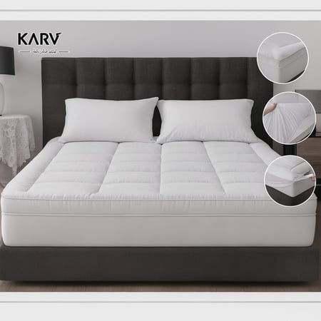 لباد مرتبة فاخر من KARVEN – مقاس 160×200 سم بارتفاع 35+10 سم