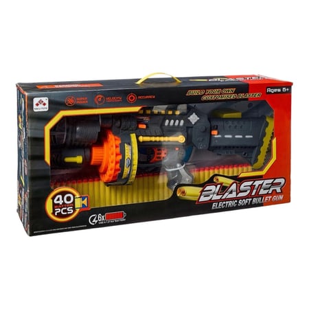 بلاستر كهربائي بـ 40 رصاصة – متعة الأكشن والتصويب للأطفال