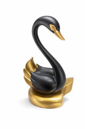 تحفة ديكور بشكل بجعة فاخرة – لمسة أناقة راقية بلمسات ذهبية