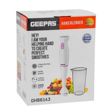 خلاط يدوي من Geepas – أداء قوي وسهل الاستخدام