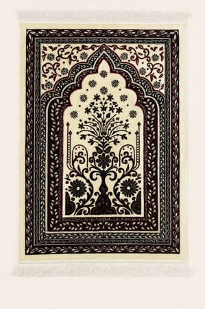 سجادة صلاة مخملية بتصميم شجرة الحياة