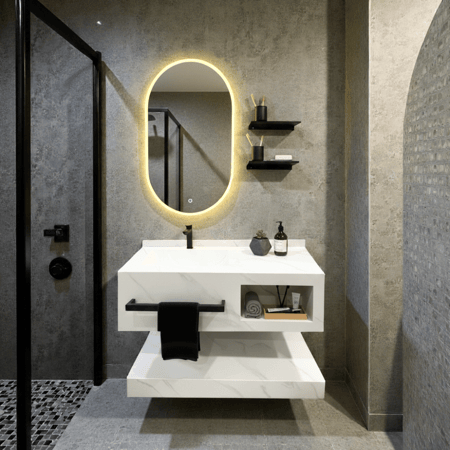 مغسلة ديكور بتعليقه مقاس 100سم