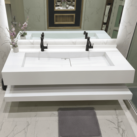 مغسلة مجالس شلال ابيض 150سم