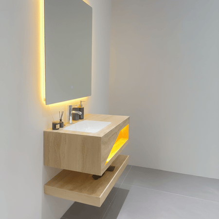 مغسلة بورسلان بيج 100 سم