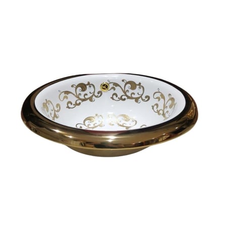 حوض ديكور ذهبي مزخرف