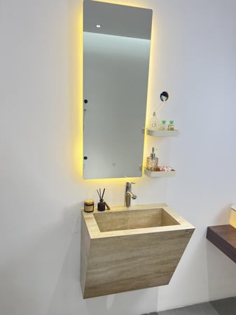 مغسلة ديكور بيج  مقاس 80سم 3029-TM