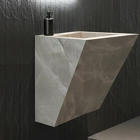 مغسلة ديكور  مميز رمادي مقاس 80 سم 3029-GH