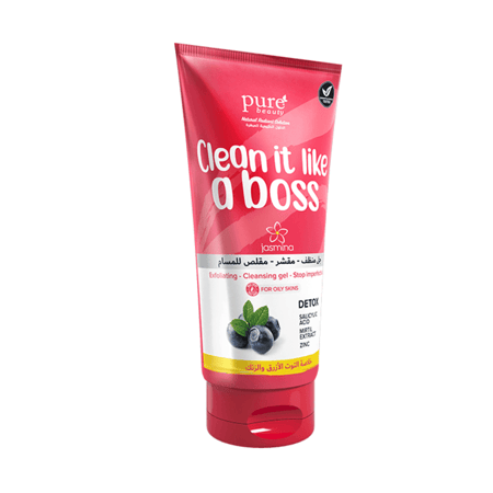 جل منظف ومقشر ومقلص للمسام بخلاصة التوت الأزرق والزنك من جاسمينا - 150مل