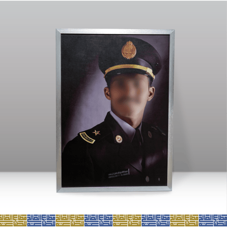 لوحة جلد جدارية مع اطار حسب الطلب