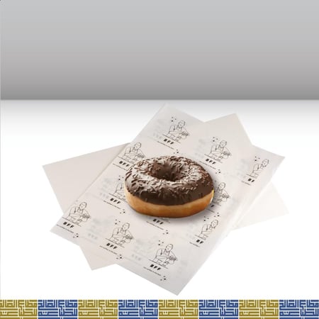 ورق زبدة ورقة ساندويش فطيرة رول طباعة مطعم مطبوعات