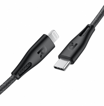 كيبل PD ايفون قماش 1.2متر - الوان اسود - م/ CB-1017 ماركة RAVPOWER