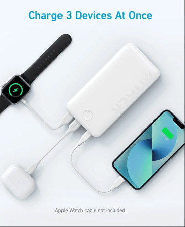 باور بانك 335 قوة 20,000 امبير لون ابيض- A1288 ماركة ANKER