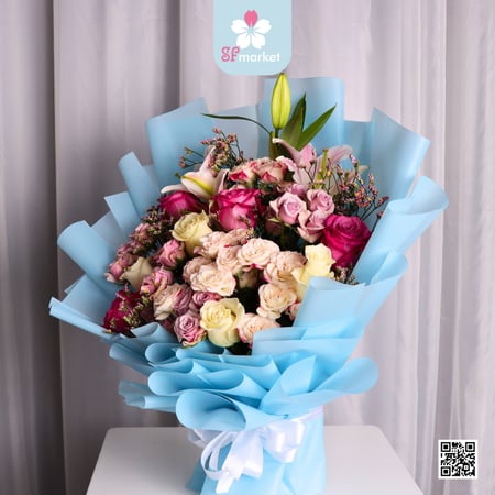 باقة ورد طبيعي NF100