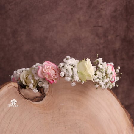 طوق ورد جبسو وبيبي روز Q010