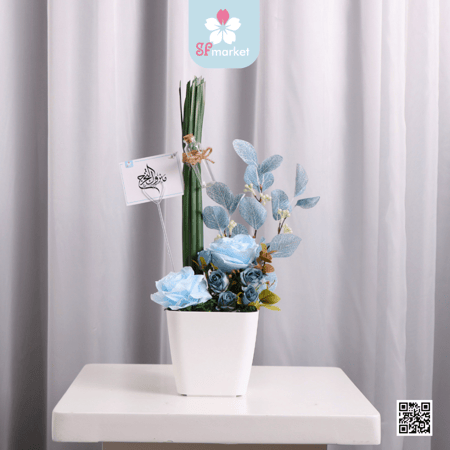 باقة ورد صناعي ذهبي AF064