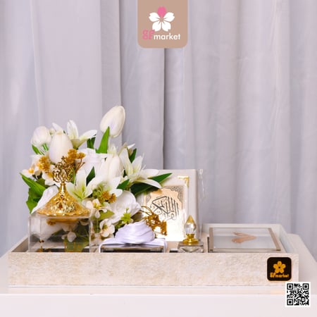 صندوق المهر المقوس البيج مع كتابة الاسماءحفر ليزر DB039