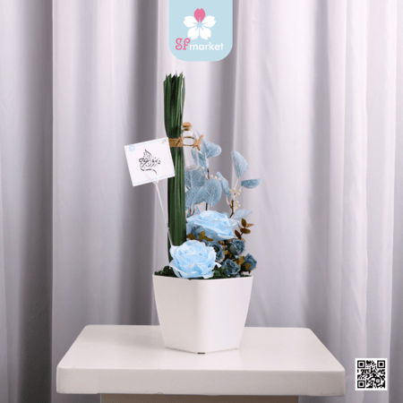 باقة ورد صناعي ذهبي AF064