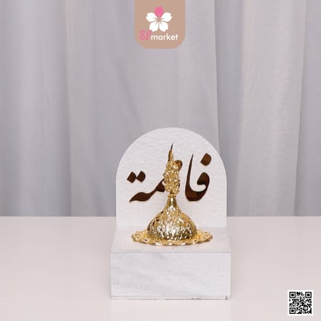 صندوق المهر المقوس الرصاصي مع كتابة الاسماء بأكليريك بارز DB036