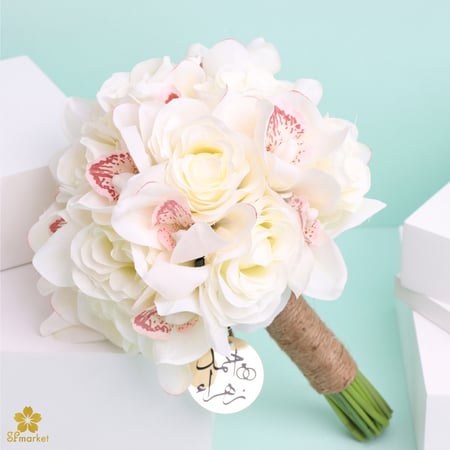 مسكة عروس ورد صناعي M1169