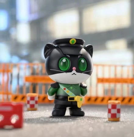 Black Cat Sheriff Peace of Mind Squad Series Pendant ( Blind Box )