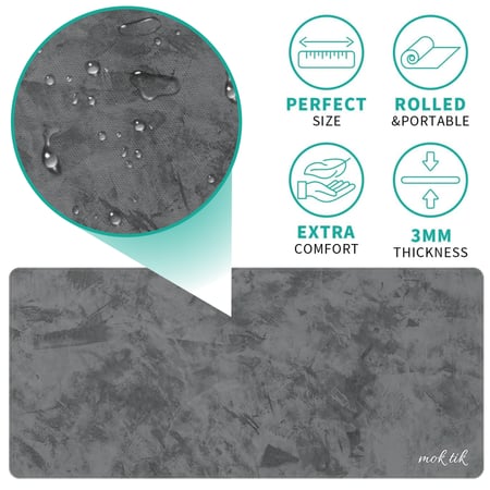 ماوس باد (Gray) للالعاب كبير الحجم مقاس 400 × 900 ملم مضاد للماء - مضاد للانزلاق.