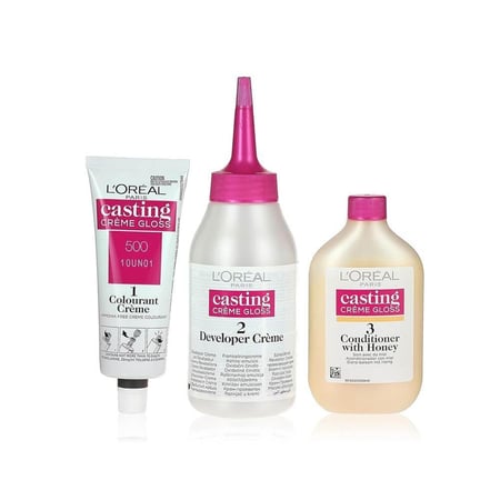 لوريال باريس كاستينج كريم جلوس صبغة شعر - لون بني فاتح 500