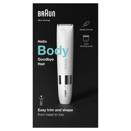 Braun Body Mini Trimmer BS1000: آلة تشذيب الجسم الصغيرة للاستخدام الرطب والجاف
