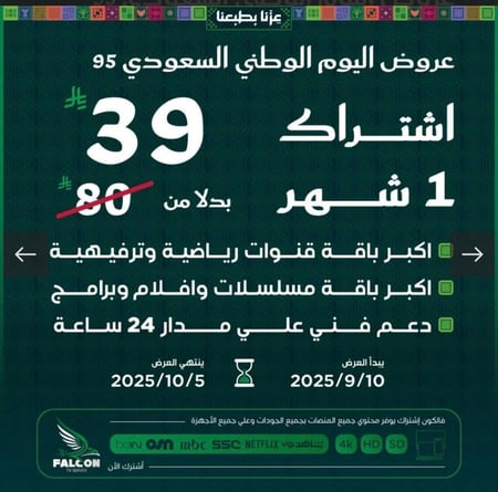 اشتراك فالكون 6 شهور