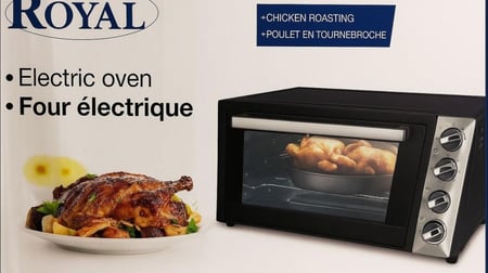 فرن مطبخ كبير مناسب للعائلات مع تحكم يدوي ومقابض معدنية